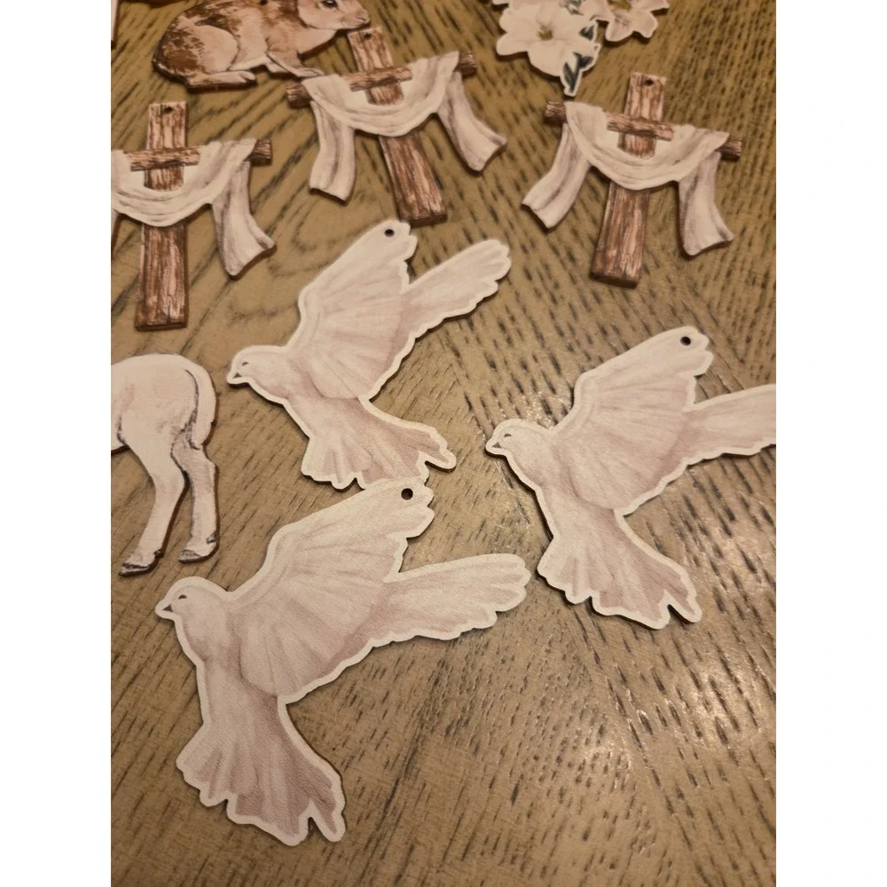 Religious Ornaments 35Pcs Vintage Easter Tree Decorations Retro Christmas New